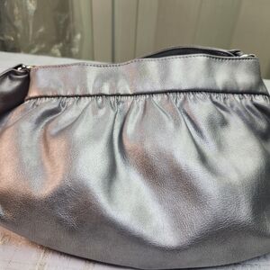 Axcess Metallic Silver Wristlet Clutch